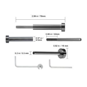 40 pack invisible cable railing kit, t316 stainless steel 1/8" invisible receiver and swage stud end for cable railing, swage tensioner 1/8" for wood/metal post, cable railing hardware, black