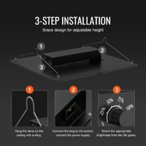 400w led grow light, high yield samsung 281b diodes growing lamp for indoor plants seedling veg and bloom greenhouse growing, full spectrum dimmable, daisy chain driver for 4x4/5x5 ft grow tent