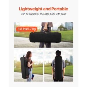 4/4 full size violin case, built in hygrometer, lightweight portable travel carrying bag, with plush lining, shoulder straps, anti scratch, professional oblong shape, for violin, black