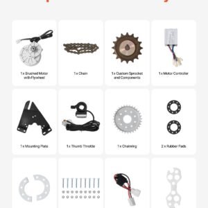 450w electric brushed dc motor kit 36v 3000rpm motor with upgraded speed controller and thumb throttle kit for go karts e bike motorcycle scooter