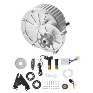 450W Electric Brushed DC Motor Kit - 36V 3000rpm Motor with Upgraded Speed Controller and Twistgrip Throttle Kit for Go Karts E-Bike Motorcycle Scooter
