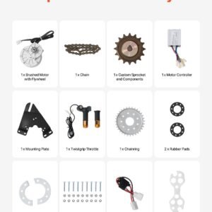 450w electric brushed dc motor kit 36v 3000rpm motor with upgraded speed controller and twistgrip throttle kit for go karts e bike motorcycle scooter