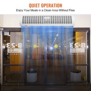 48" commercial indoor air curtain super power 2 speeds 1650cfm, wall mounted air curtains for doors, indoor over door fan with heavy duty limit switch, easy install 110v unheated