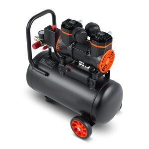 4.8 gallon air compressor, 1.2hp 2.2 cfm@90psi oil free air compressor tank & max. 116psi pressure, 70 db ultra quiet compressor for auto repair, tire inflation, spray painting, woodwork nailing