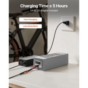 48v electric scooter battery, 10ah, ebike lithium battery pack with 30a bms, charger, t plug expansion cable, 500+ cycles, compatible with 2400w motors, for electric bikes bicycles, scooters