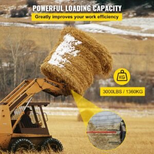 49" hay bale spear 3000 lbs capacity with nut and sleeve