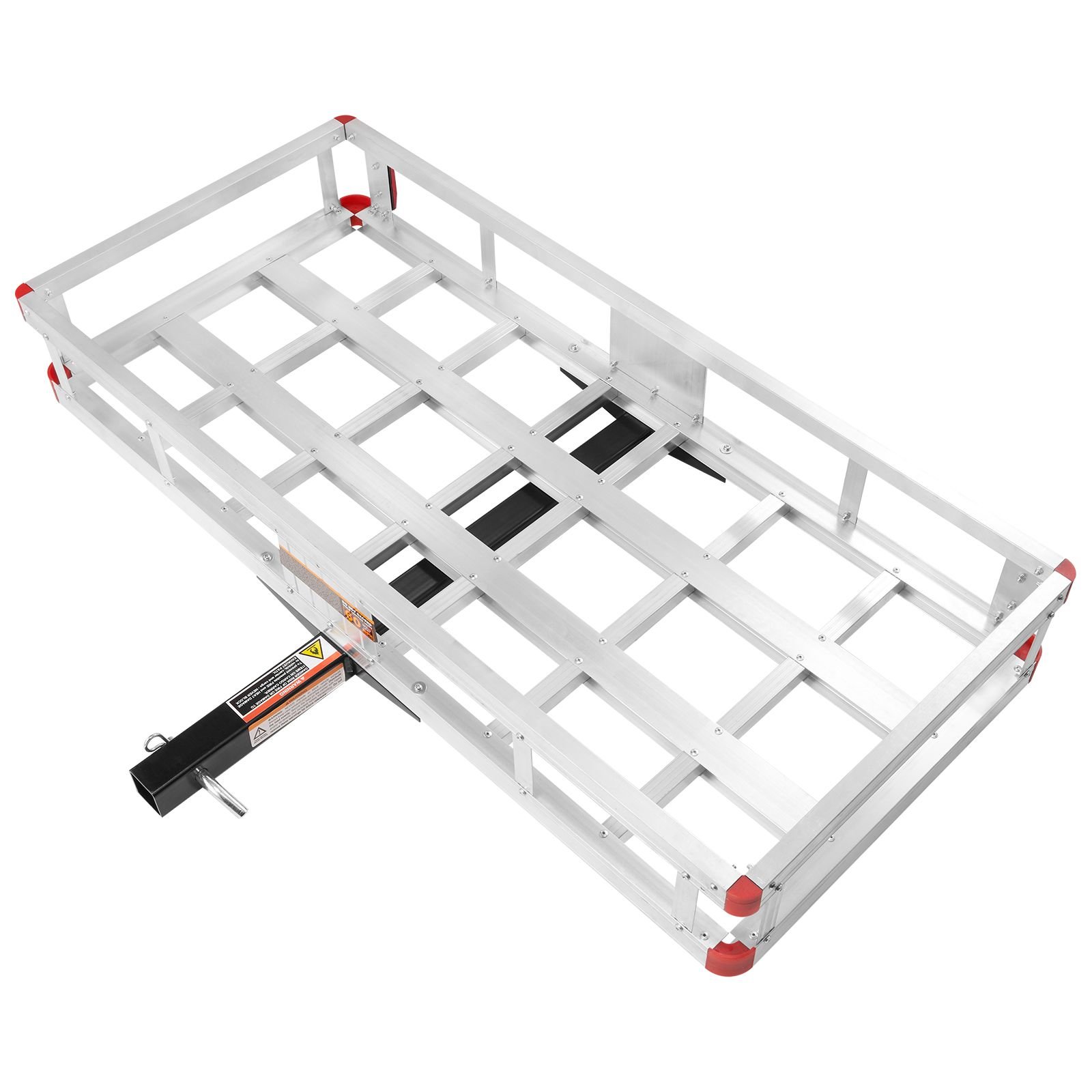 49.4 x 22.4 x 7.1 in hitch cargo carrier, 500lbs loading capacity trailer hitch mounted cargo basket, rust proof aluminum luggage carrier rack fits 2" hitch receiver for suv truck pickup camping