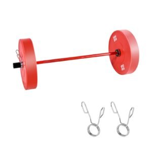 4FT Barbell Bar, Fits 2-Inch Weight Plates, Barbell Bar with Knurled Grip for Strength Training, Weightlifting, Squat, Deadlift, Bench Press, Curl, Overhead Press, 550lbs/226kg Capacity