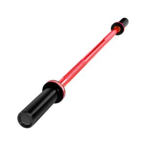 4ft barbell bar, fits 2 inch weight plates, barbell bar with knurled grip for strength training, weightlifting, squat, deadlift, bench press, curl, overhead press, 550lbs/226kg capacity