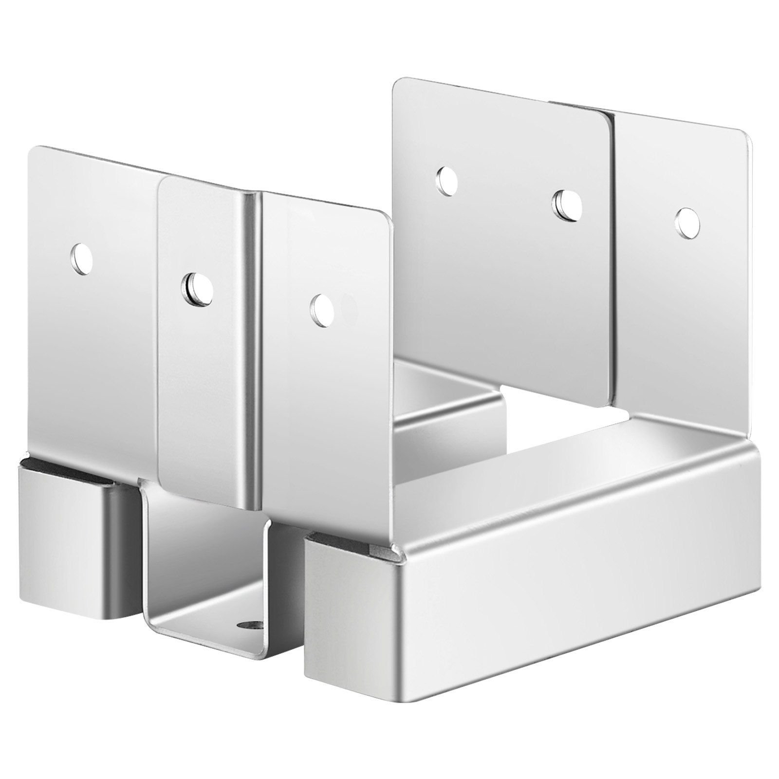 4x4 post base 10 pcs, inner size 3.53x3.56inch/89.6x90.5mm concrete post anchor, heavy duty zinc plated carbon steel posts brackets with 1 inch standoff elevation, for concrete pergolas patios