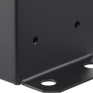 4x4 post base 2 pcs, inner size 3.6"x3.6" post base brackets, heavy duty powder coated post anchor matte black wood post brackets for pavilion deck railing support deck base plate