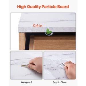 5 fluted drawer dresser, wooden chest of drawers with sliding & anti tip device, modern minimalist dresser chest, closet storage organizer for living room, hallway, bedroom, entryway, light wood