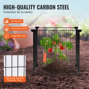 5 pack plant protector from animals, 15.35'' x 15.35'' chicken wire plant protector, plant cages for outdoor plants, flowers & vegetables, keeps bunny chicken squirrels out, 20pcs metal mesh