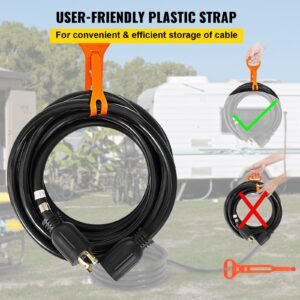 50 ft 30 amp generator extension cord sjtw 10 awg 4 prong, nema l14 30p 125/250v heavy duty generator power cord with twist lock connector