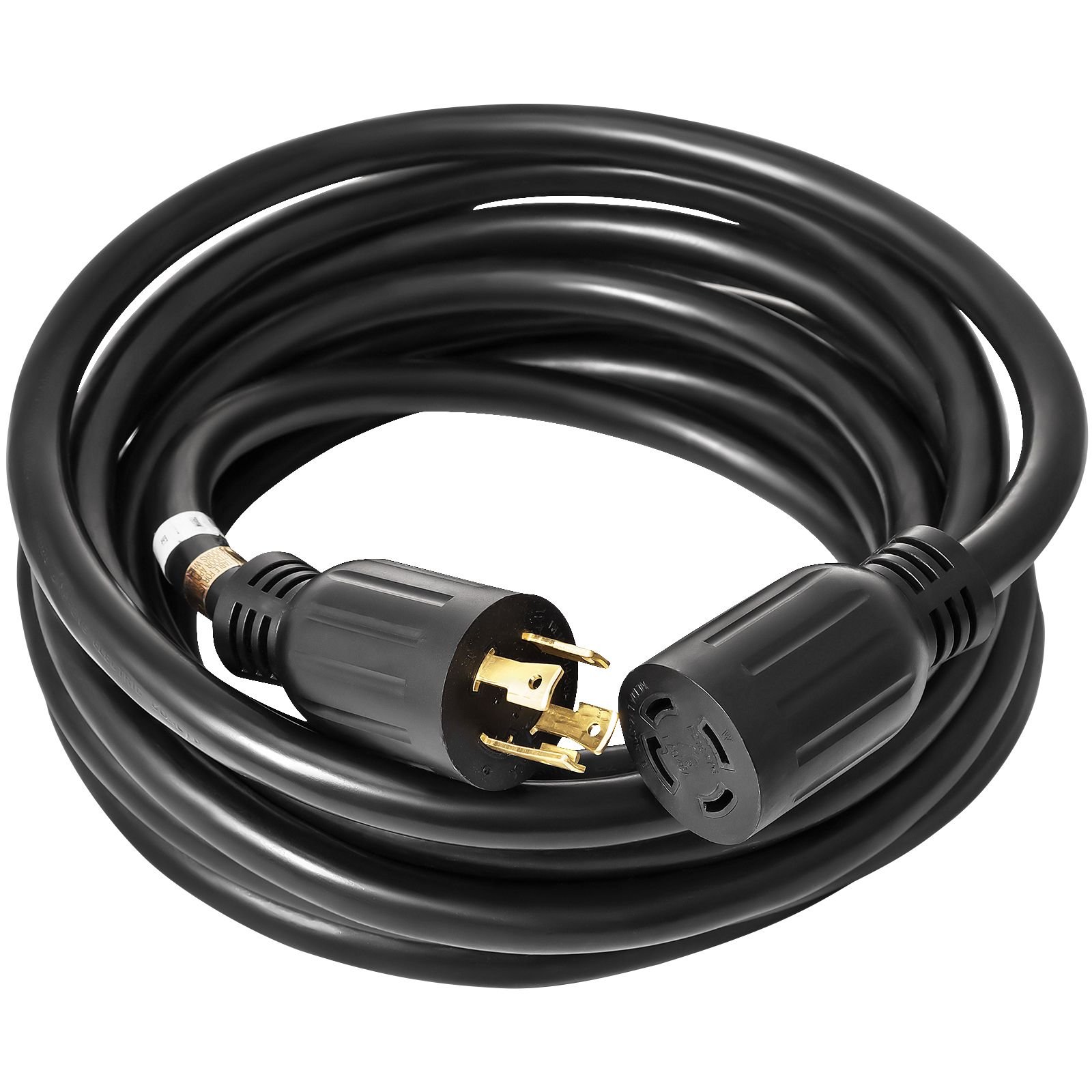 50 ft 30 amp generator extension cord sjtw 10 awg 4 prong, nema l14 30p 125/250v heavy duty generator power cord with twist lock connector