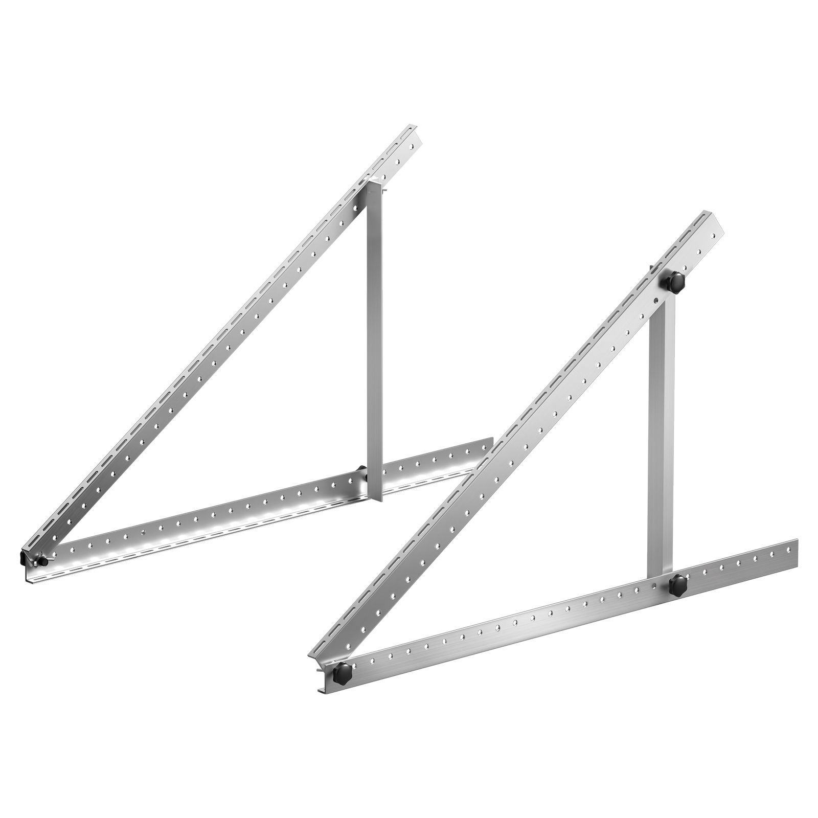 50 inch solar panel mounting brackets, 0 to 90° adjustable tilt mount brackets support 100 550w solar panels, lightweight aluminum brackets with folding tilt legs for rv, roof, boat, off grid