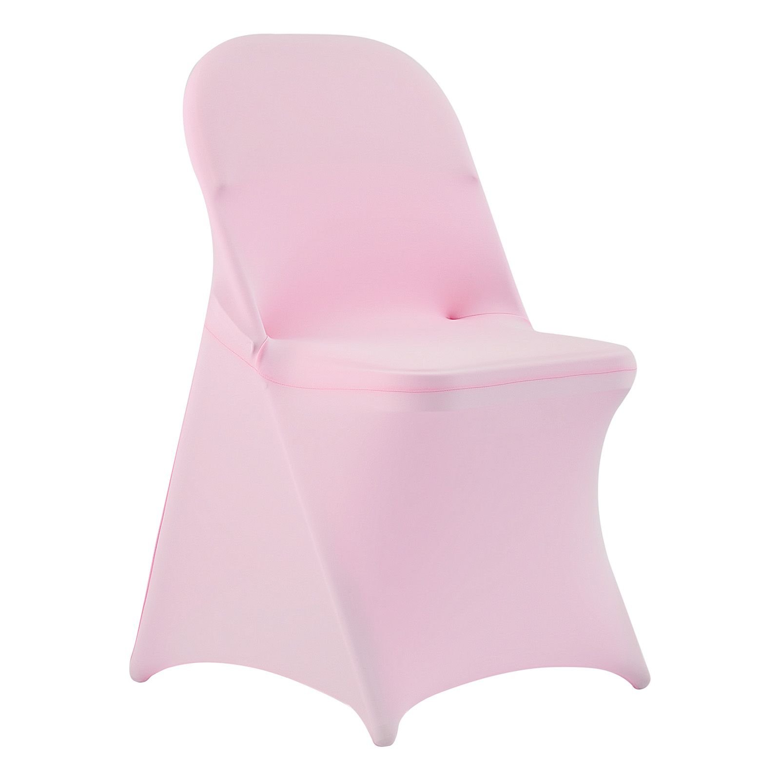 50 pcs pink chair covers, polyester spandex chair cover, stretch slipcovers for wedding party dining banquet flat front chair covers, fits chair measures up to 17.72 x 18.11 x 30.31 inch