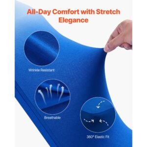 50 pcs royal blue chair covers, polyester spandex chair cover, stretch slipcovers for wedding party dining banquet flat front chair covers, fits chair measures up to 20.08 x 17.72 x 37.4 inch