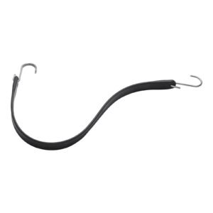 50 piece flat bungee cord, 19.8 mm heavy duty bungee straps with steel s hooks, 21" elastic bungee rope for cargo, tarps, trucks and tent, black