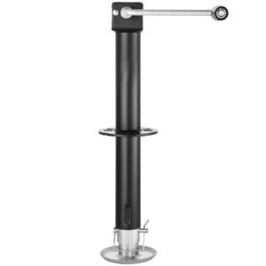5000 lbs a frame trailer jack, 15 inch vertical travel, trailer lift jack with adjustable 7 level drop leg & drill socket, cordless drill compatible, suitable for rv, utility, yacht trailers