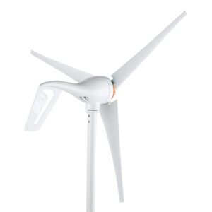 500w wind turbine generator, 12v wind turbine kit, 3 blade wind power generator with mppt controller, adjustable windward direction & 2.5m/s start wind speed, suitable for home, farm, rvs, boats