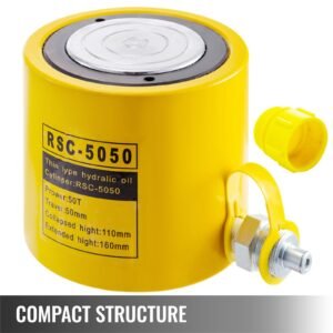 50t 2" stroke single acting hydraulic cylinder jack ram