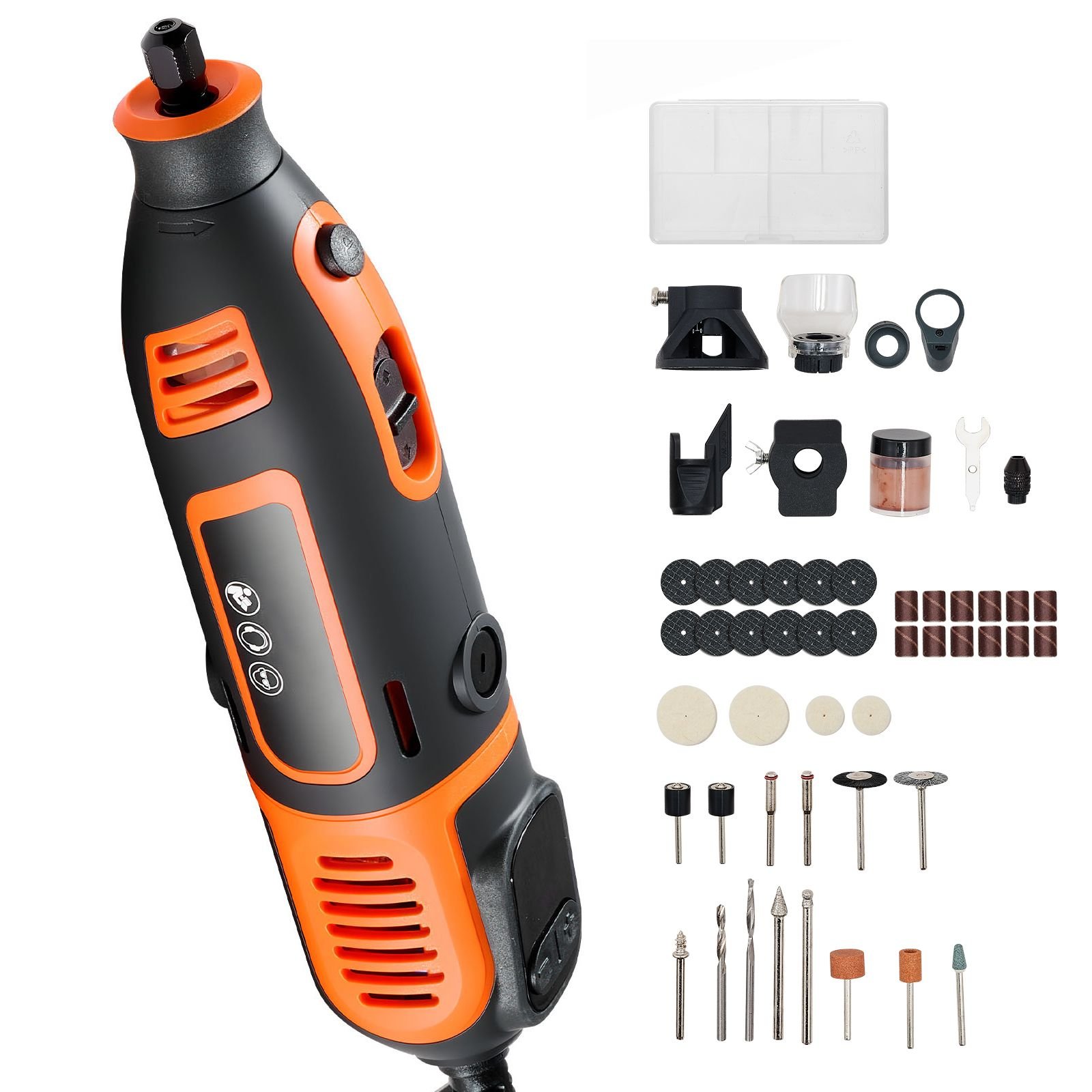 51 piece rotary tool kit, 200w mini power rotary tool corded, 8000 40000rpm multi purpose diy tools with universal chuck for engraving, sanding, grinding, polishing, cutting, diy crafts