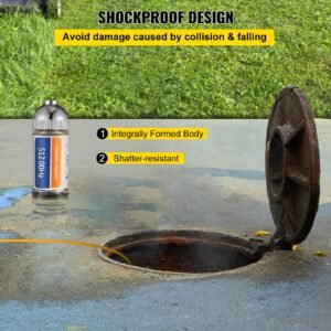 512hz sonde 8/5" and 1/4 20" connectors rigid drain locator for locating & detecting small sewer & pipelines, silver