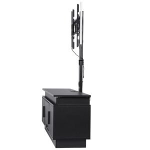 52" TV Stand with Mount for up to 75 in TVs, Entertainment Center with Power Outlet & LED Lights, Height Adjustable TV Console with Mount with 3 Tiers Storage Cabinets for Bedroom, Living Room