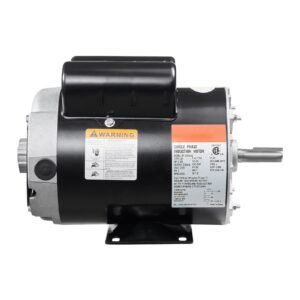 5hp spl air compressor electric motor, 230v 17.6amps, 56 frame 3450rpm, 5/8" keyed shaft, 1.88" shaft length, cw/ccw rotation (factory setting is ccw), single phase