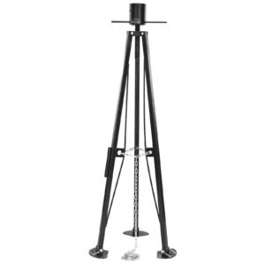 5th Wheel Tripod Stabilizer, 5000 LBS Load Capacity Tripod Fifth Wheel Stabilizer, 35"-57" Adjustable Height RV Gooseneck Stabilizer, Tripod Jack for Fifth-Wheel Trailers, RVs, and Campers