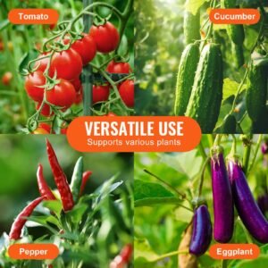 6 packs tomato cages for garden, 48 inch tomato trellis plant stakes support, stackable tall plant support cage, for raised garden bed, vegetables flowers and climbing plants