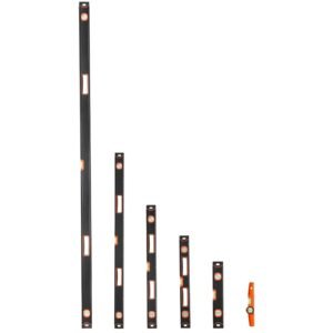 6 piece torpedo level, 78/48/32/24/16/10 inch box levels set, bubble vials ruler for 45/90/180 degree, shock proof aluminum alloy magnetic leveler tool, sae/metric scale(only 10 inch has magnet)