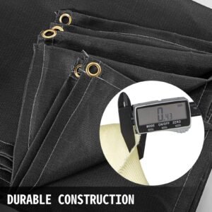 6 x 10 ft welding blanket black fiberglass blanket portable fiberglass fire retardant blanket welding mat welding fireproof thermal resistant insulation with carry bag