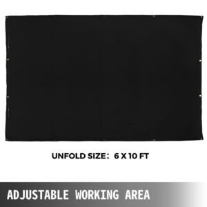 6 x 10 ft welding blanket black fiberglass blanket portable fiberglass fire retardant blanket welding mat welding fireproof thermal resistant insulation with carry bag