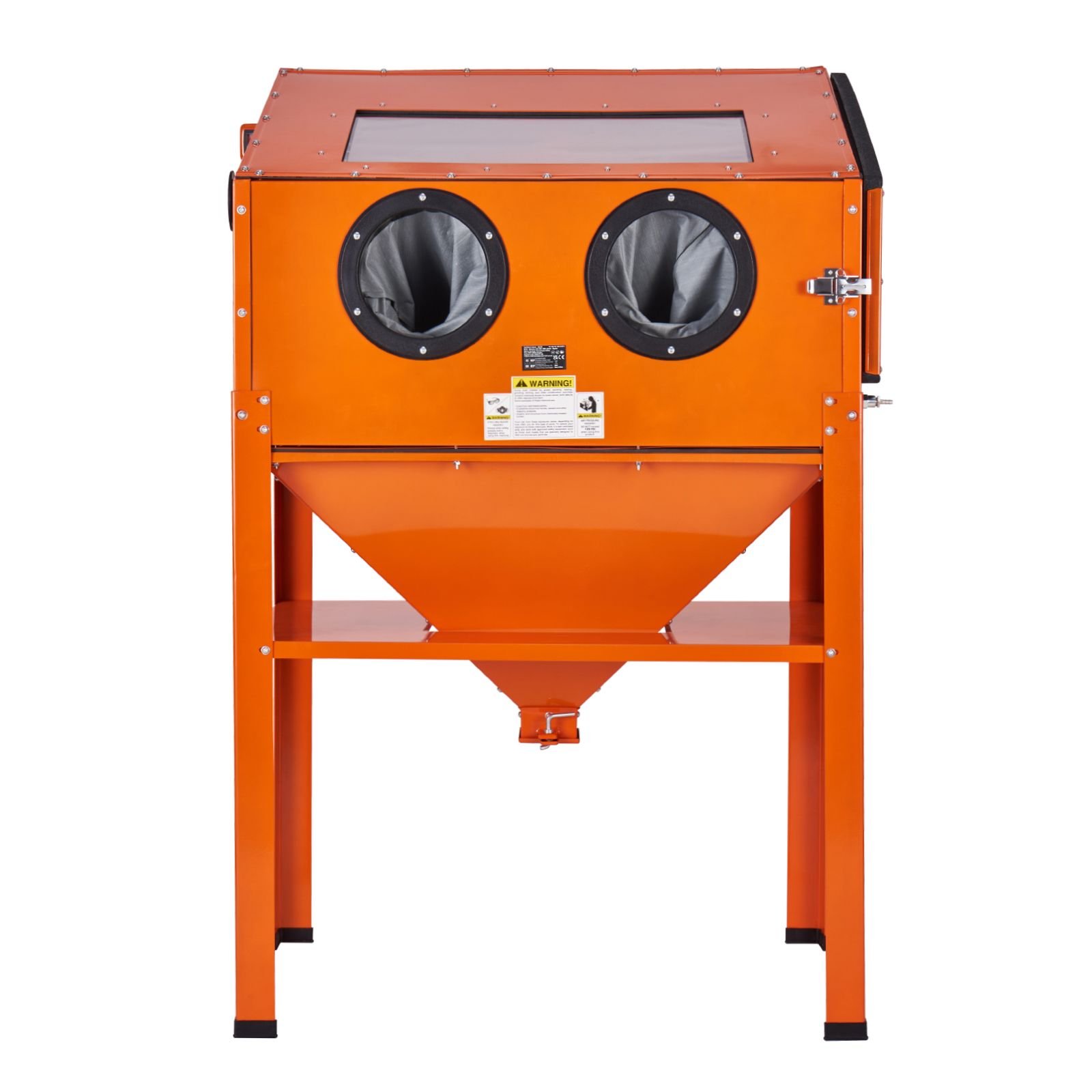 60 gallon sandblasting cabinet, 40 120psi sand blasting cabinet with stand, heavy duty steel sand blaster with blasting gun & 4 ceramic nozzles for paint, stain, rust removal