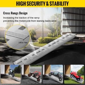 60'' x 12'' aluminum trailer ramps 6000lbs total beavertail hook end 1 pair 2 ramps