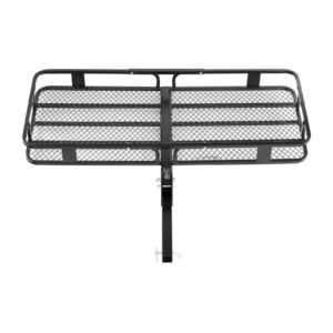60" x 24" x 6", hitch cargo carrier, 500 lbs capacity hitch cargo carrier with cargo net with hook & waterproof cargo bag, folding hitch mount cargo carrier with ratchet straps, fit for suvs