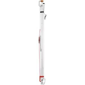 60W CO2 Laser Tube, 49.2 in (1250 mm) Length, 2 in (55 mm) Dia Borosilicate Glass Laser Cutter Tube with Metal Head, 5000-6000hr Wires Preconnected for Laser Engraver Engraving Cutting Machine