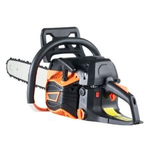 62 cc gas chainsaw, 20 inch gas powered chainsaw, 3.8 hp power chain saw with non slip handle, gas powered chainsaws with dual fuel tanks, for wood cutting, tree trimming, and land clearing