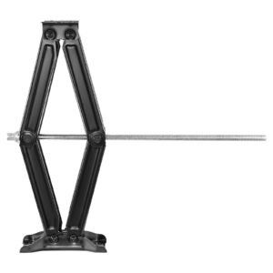 6500 lbs rv scissor jacks, 4 23.4 in rv stabilizer leveling scissor jacks, set of 2, heavy duty stabilizer jack with crank handle, socket and bubble levels, not easily bent or deformed