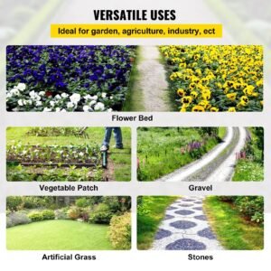 6.5ftx300ft premium weed barrier fabric heavy duty 3.2oz, woven weed control fabric, high permeability good for flower bed, geotextile fabric for underlayment, polyethylene ground cover
