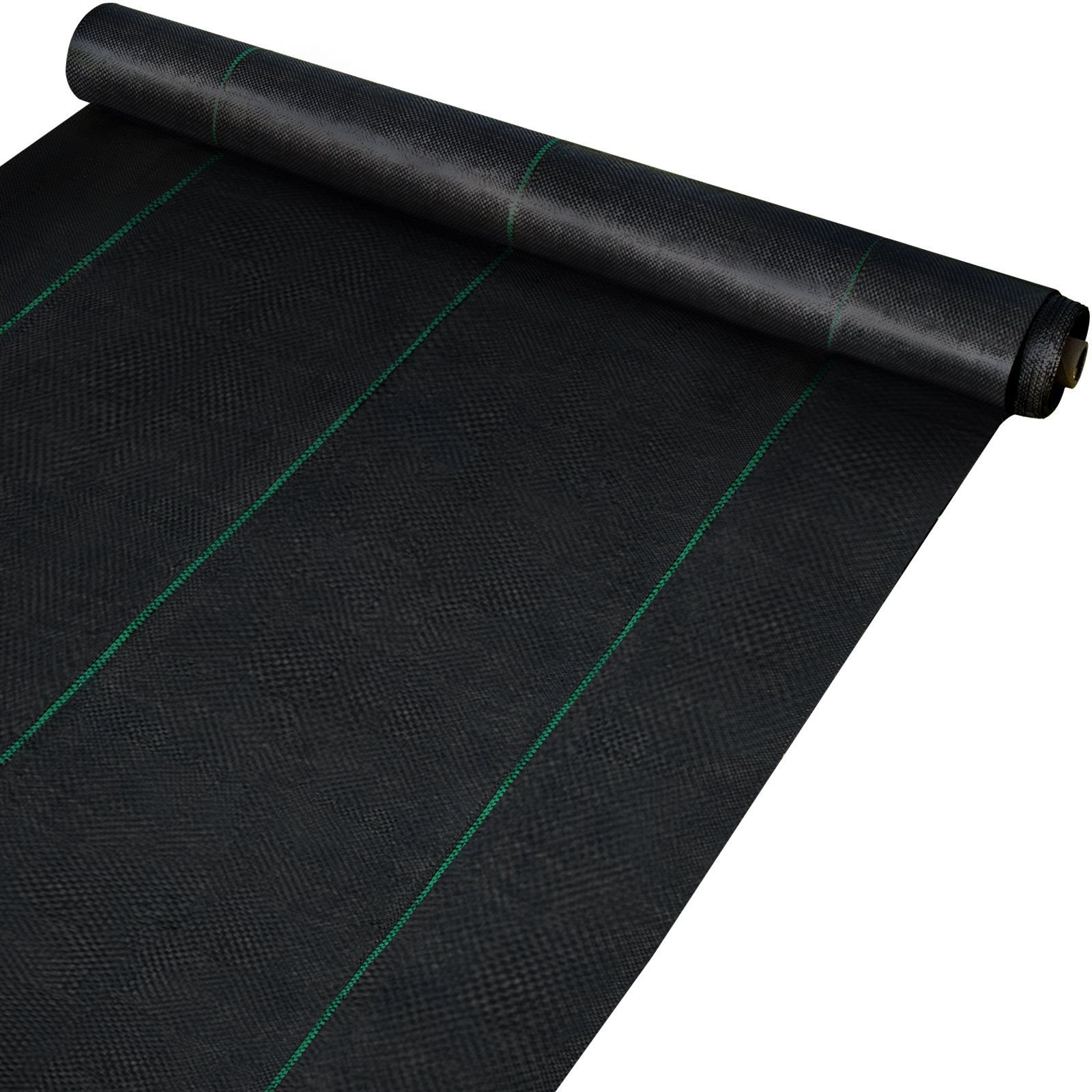 6.5ftx300ft premium weed barrier fabric heavy duty 3.2oz, woven weed control fabric, high permeability good for flower bed, geotextile fabric for underlayment, polyethylene ground cover