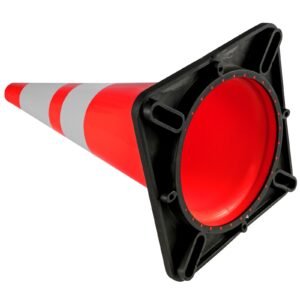 6pack 36" traffic cones, safety road parking cone with black weighted base, pvc orange traffic safety cones, hazard cones reflective collars for construction traffic parking