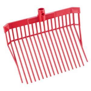 6PCS Manure Fork Replacement Head, 18 Angled Tines Horse Manure Fork Head, Durable Plastic Pitchfork Heads, Horse Mulch Rake for Picking up Stable Stall Muck Grass Hay Cleaning Farm Work