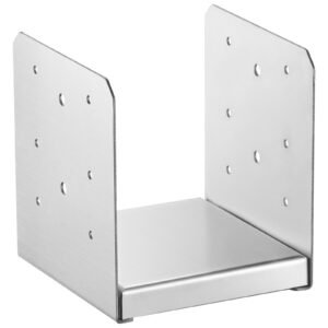 6"x 6" post base, 10pcs stainless steel adjustable post anchor bracket(internal 5.9 x 5.5"), adjustable post base for pavilion deck porch handrail railing support decorative anchor plate