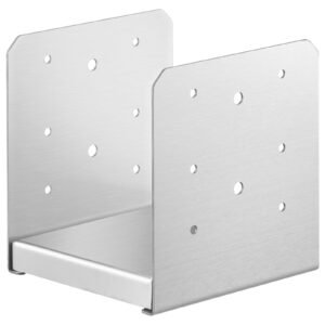 6"x 6" post base, 10pcs stainless steel adjustable post anchor bracket(internal 5.9 x 5.5"), adjustable post base for pavilion deck porch handrail railing support decorative anchor plate