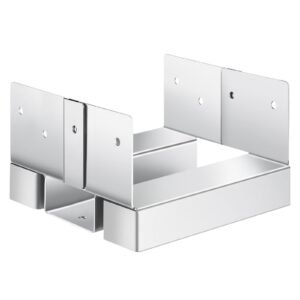 6x6 Post Base 10 Pcs, Inner Size 5.49x5.57inch/139.5x141.5mm Concrete Post Anchor, Heavy-Duty Zinc-Plated Carbon Steel Posts Brackets with 1 Inch Standoff Elevation, for Concrete Pergolas Patio
