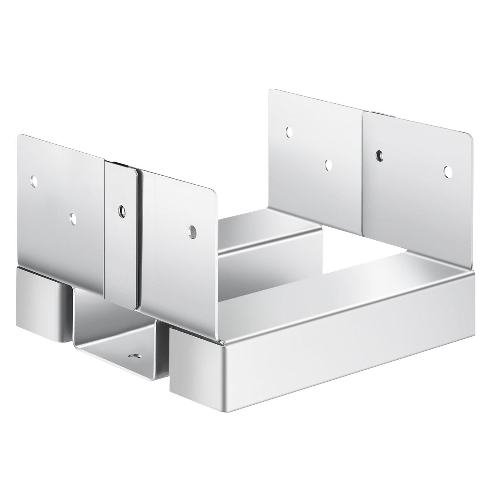 6x6 post base 10 pcs, inner size 5.49x5.57inch/139.5x141.5mm concrete post anchor, heavy duty zinc plated carbon steel posts brackets with 1 inch standoff elevation, for concrete pergolas patio