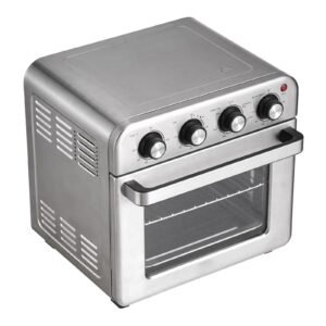7-IN-1 Air Fryer Toaster Oven, 18L Convection Oven, 1700W Stainless Steel Toaster Ovens Countertop Combo with Grill, Pizza Pan, Gloves, 6 Slices Toast, 12-inch Pizza, Home and Commercial Use